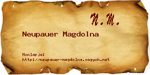 Neupauer Magdolna névjegykártya